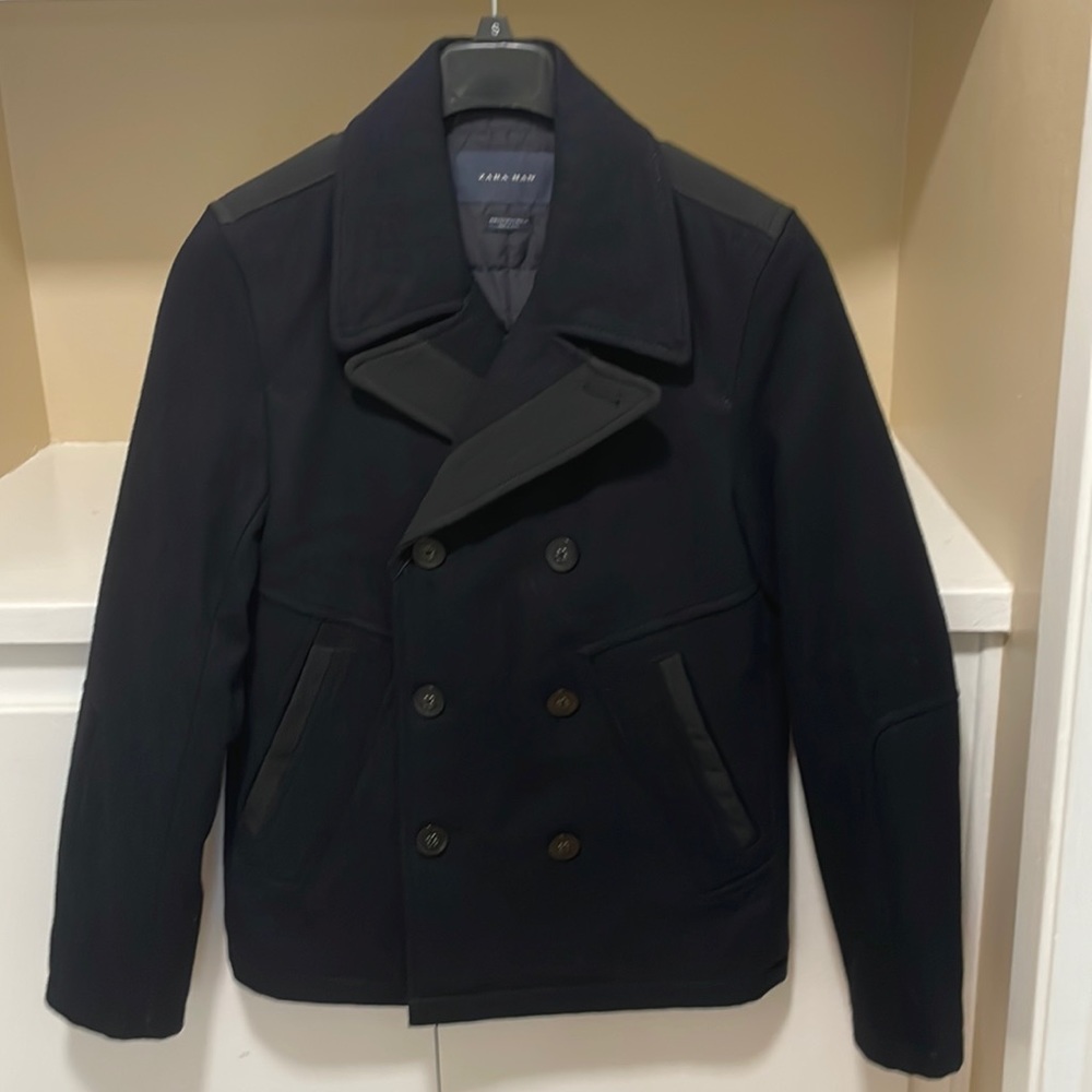 Black Pea Coat from Zara